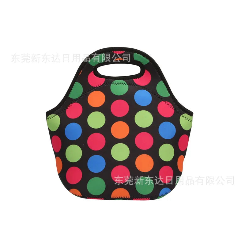 Neoprene Portable Lunch Bag Thermal Insulated Bento Box Tote Cooler Pouch Dinner Container Picnic Kid School Food Storage Bags