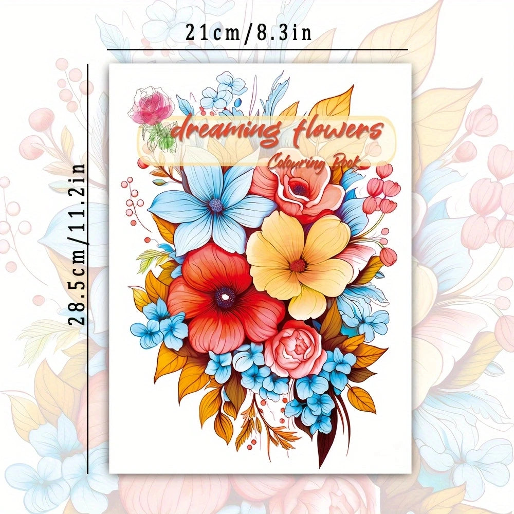 Women's Spiral Colouring Book - 30 Sheet Adult Colouring Book, 11.2x 8.3inch, 100gsm Thick Paper, Drawing Book, Gift of Recovery