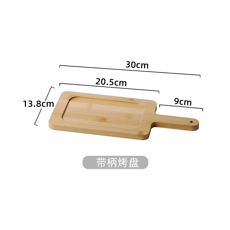 Japanese Tableware Binaural Baking Tray Ceramic Cheese Baked Rice Baking Bowl Oven Special Utensils with Tray Rectangular Plate