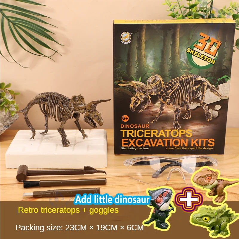 Jurassic World Kids Dinosaur Toy DIY Fossil Archaeology Excavation Kit Skeletons Dig Stem Science Educational Toys for Children