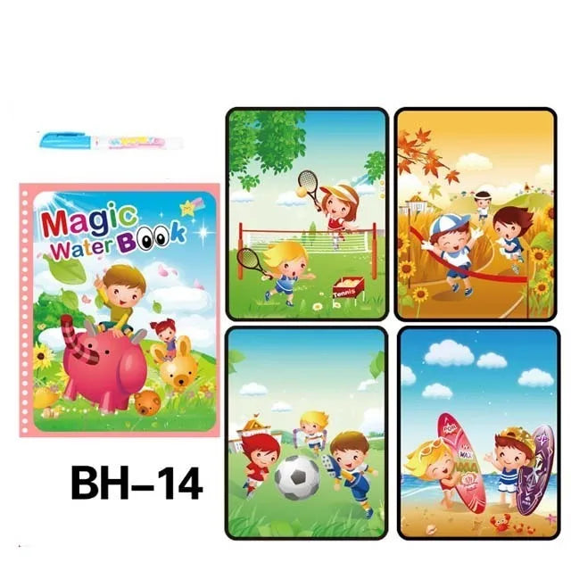 Children Painting Drawing Toys Reusable Coloring Book Magic Water Drawing Book Sensory Early Education Toys for Kids
