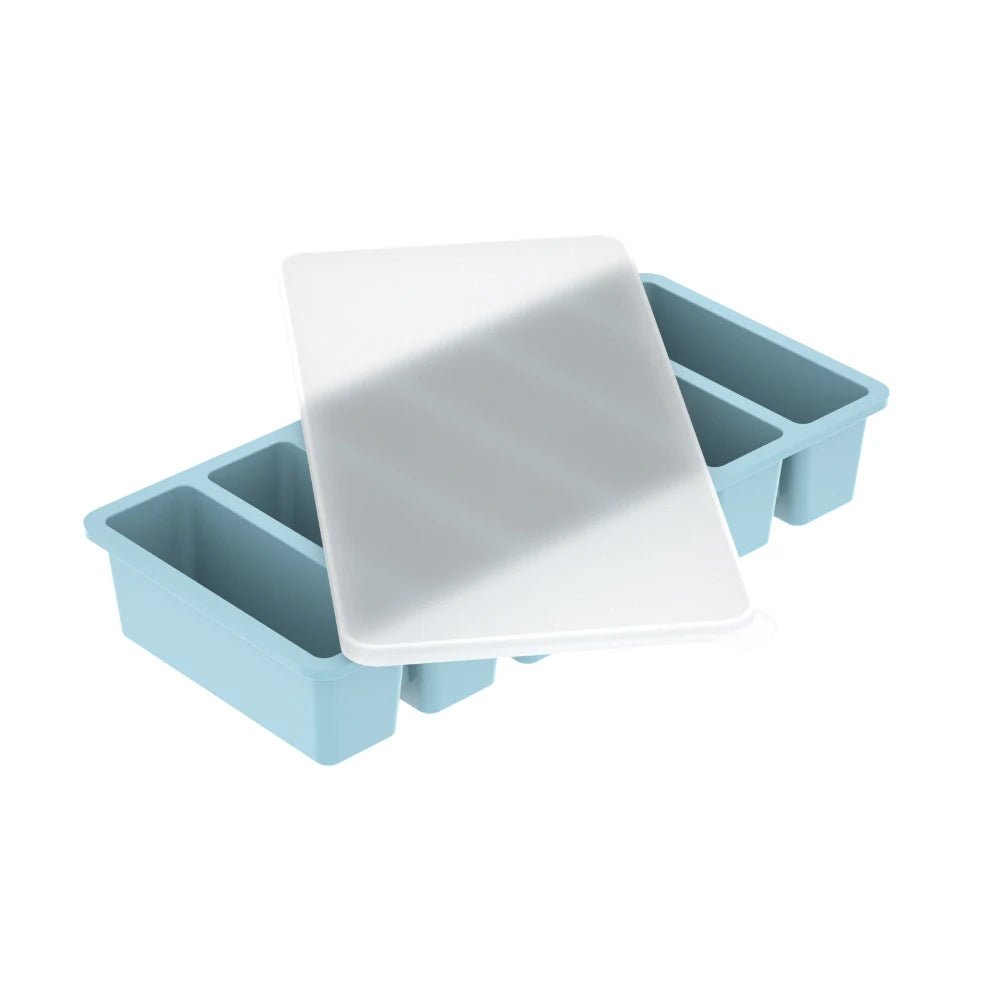Silicone Ice Mold A box Of Six Bars With A Lid Ice Tray Home Long Tumbler Kitchen Ice Model Juice Mixers Ice-cream Use Dessert
