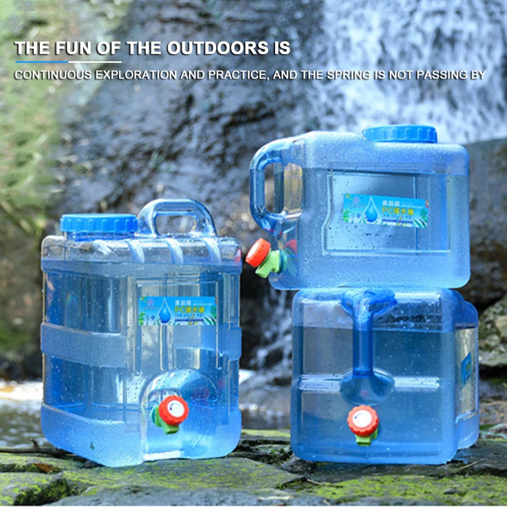 7.5/10/15L Drinking Water Container with Spigot Leakproof Camping Water Tank Large Capacity Water Storage Carrier for Hiking Car