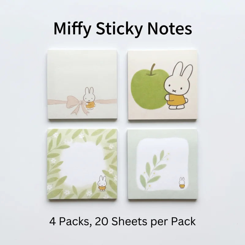 80/320 Sheets Miffy Post-it Notes Kawaii Multi-unctional Student Memo Office Message Notes High Appearance Sticker Gifts
