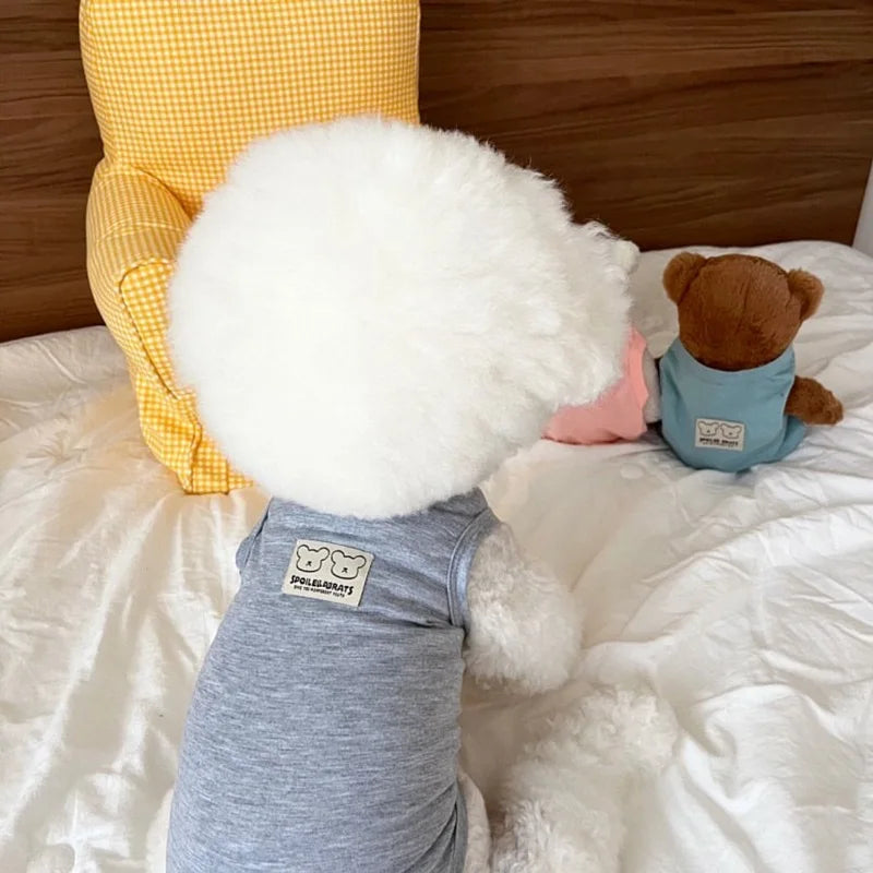 Thin Puppy T Shirt Dog Cooling Vest Striped Dog Clothes 2026 Costumes for Dogs Cat Vests Chihuahua Bichon Clothing Dog Shirt