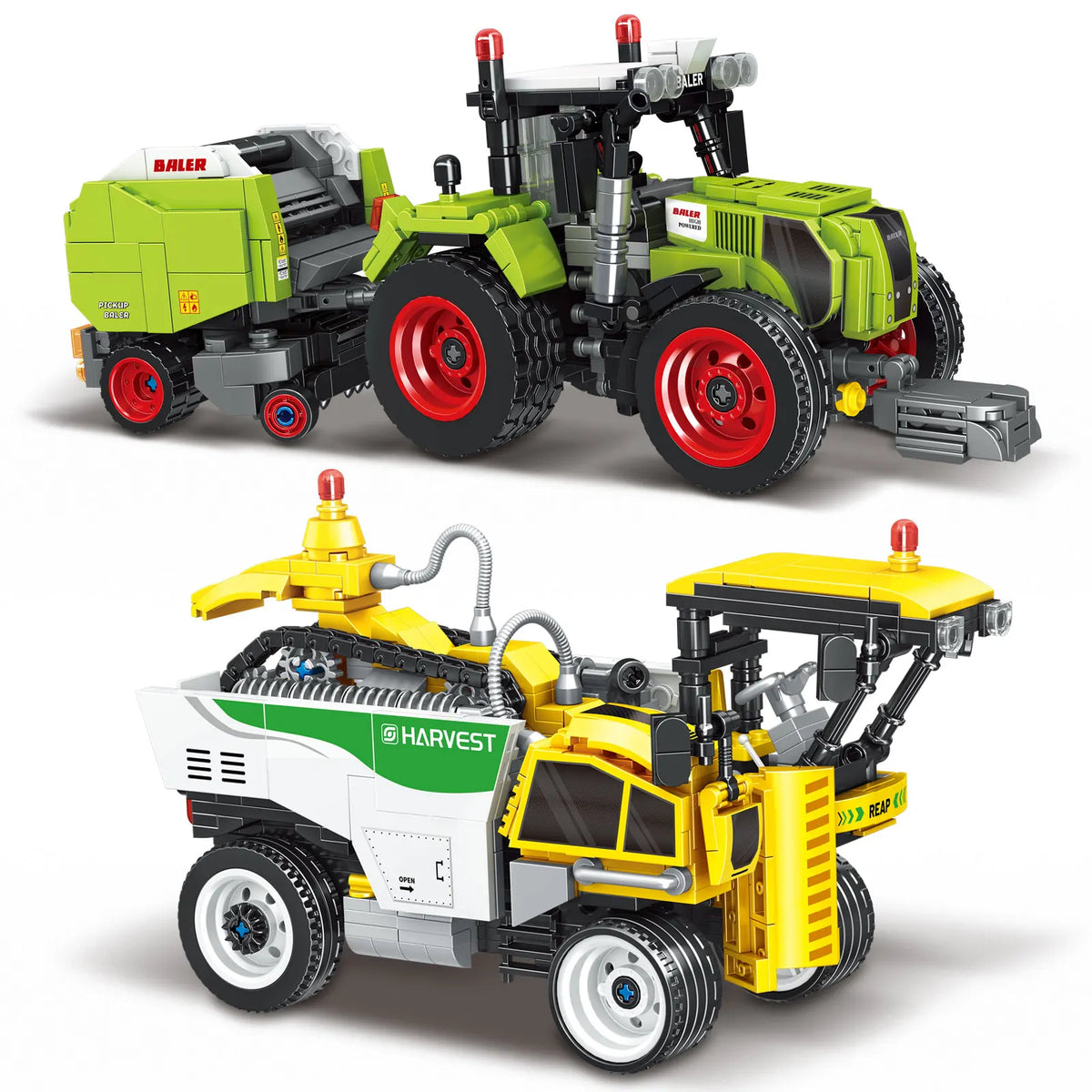 Building Block Tractor Farm Truck Harvester Vehicle Car Model DIY Bricks Educational STEM Toy City Construction Toy Gift