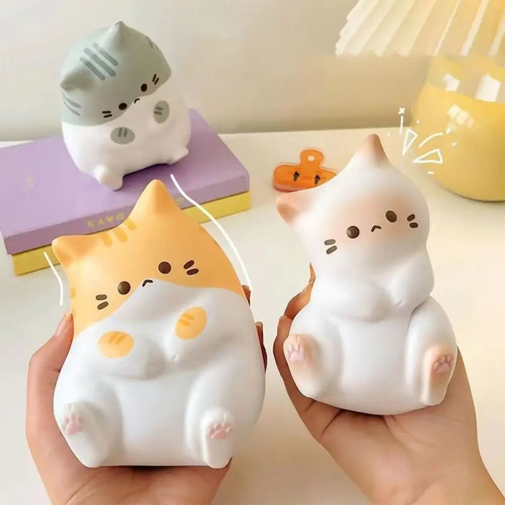 Cat Stress Relief Squishy Toy PU Slow Rising Squeeze Toys Antistress Ball Cartoon Table Ornaments Squishy Stress Reliever Toys