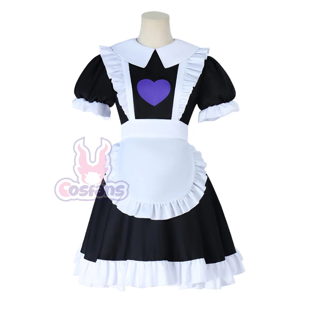 Anime Jax in Maid Dress Cosplay Costumes Jax Maid Uniform The Amazing Digital Circus Role Play Halloween Party Outfit for Girls