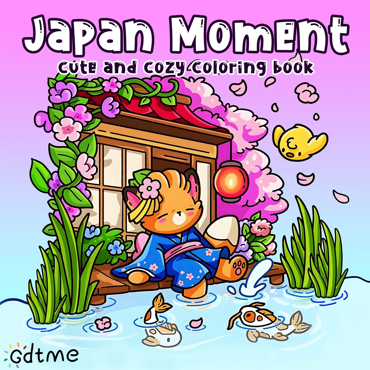 Japan Moment Coloring Book for Adults Featuring Cartoon Bold-easy Patterns for Relaxation Kids DIY Painting Drawing Books