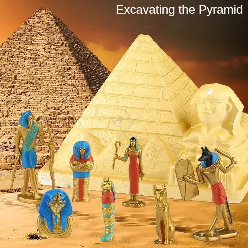 Pyramid Kids Toy Dinosaur Volcano DIY Fossil Archaeology Excavation Kit Skeletons Dig Stem Science Educational Toys for Children