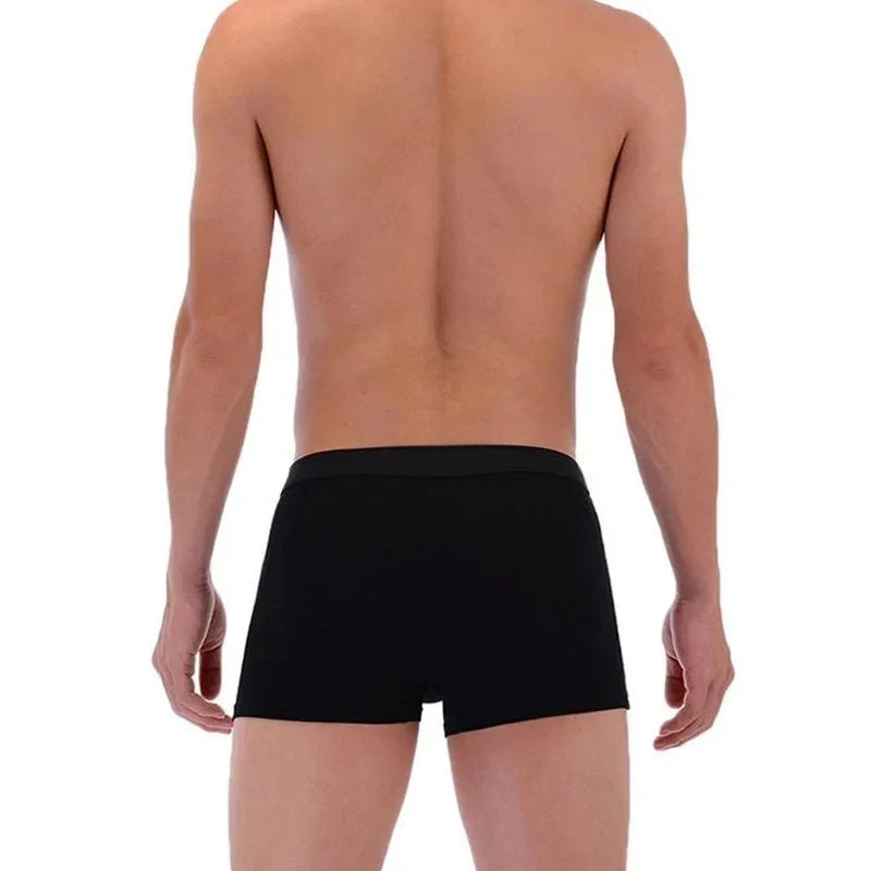 4Pcs Men's Bamboo Boxer Briefs Ultra Soft Anti Odor Underwear Breathable Mesh with Ventilation Holes Stretch Comfort for Daily