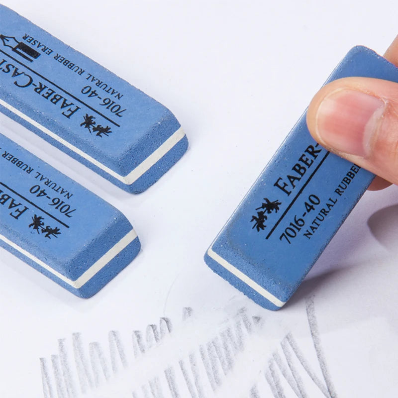 Faber Castell Natural Rubber Eraser for Gel/Ink/Ballpoint/Fountain Pen Sand Rubber Eraser Erasable School Exam Supplies 3Pcs