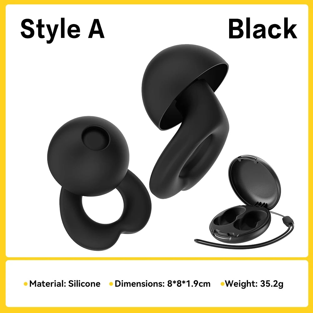 Silicone Ear Plugs for Sleeping 30dB Noise Cancelling Ear Plugs for Sleeping Concerts Work Plane Travel Waterproof Silicone Earp