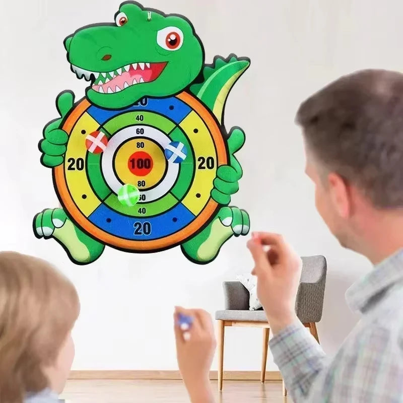 Montessori Throw Sport Slingshot Target Sticky Ball Dartboard Animal Dinosaur Sports Toys Indoor Outdoor Educational Game