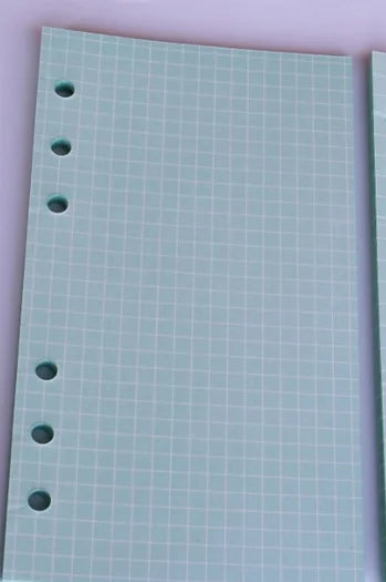 40Sheet Kawaii  A6 Loose Leaf Notebook Refill Spiral Binder Index Paper Inner Pages Line Grid Blank Agenda Stationery
