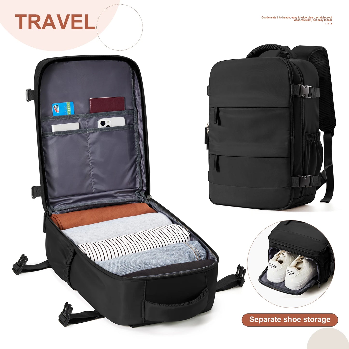 Backpack Travel 40x30x20 Ryanair Fashion Laptop Bag Women Waterproof backpack Cabin Bag Carry ons Notebook Backpack School Bag