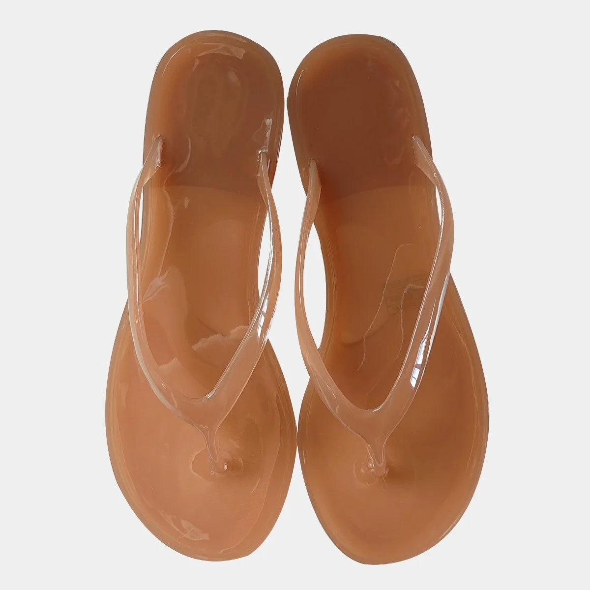 Size 36-41 Women Transparent Flip-flops Beach Vacation Sandals Girls Crystal Jelly Sandals Leisure Fashion PVC Slides