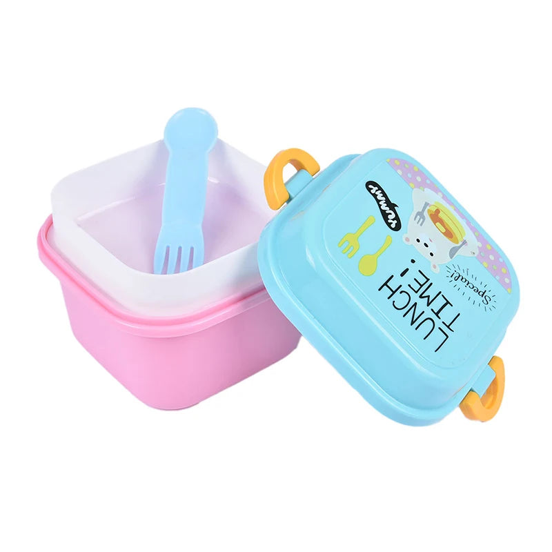 Cartoon Healthy Plastic Lunch Box Microwave Oven Lunch Bento Boxes Kid Lunchbox