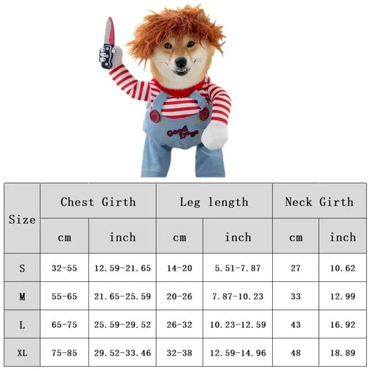 Funny Pet Costume Dress – 8 Designs for Dogs & Cats, Halloween & Christmas, S–XL