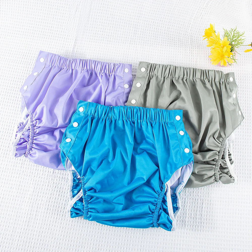 1pc Cooling Liner Reusable Underwear Washable Reusable Cloth Nappies Inner Opening Design Adult Cloth Diapers for Summer
