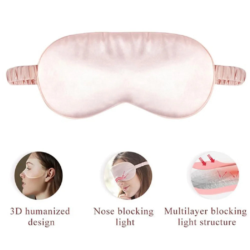 Soft Imitated Silk Sleep Eye Masks Travel Relax Shading Eyepatch Nap Health Eye Care Shield Sleeping Blindfold Eye Cover Masks