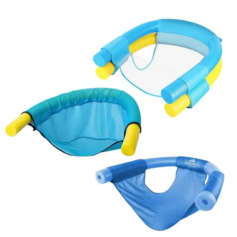1Pcs Swimming Pool Float Chair Mesh Net Seat Water Hammock Lounge Foam Noodle Floating Chair for Adult Kid Summer Beach Toy