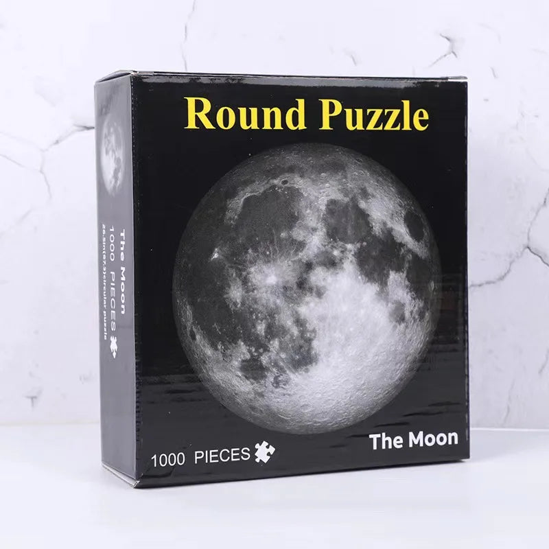 Adult Puzzle 1000 Pieces Challenge Games Learning Educational Puzzle Toys Moon Puzzle Rainbow Starry Space Traveler Flat Puzzle