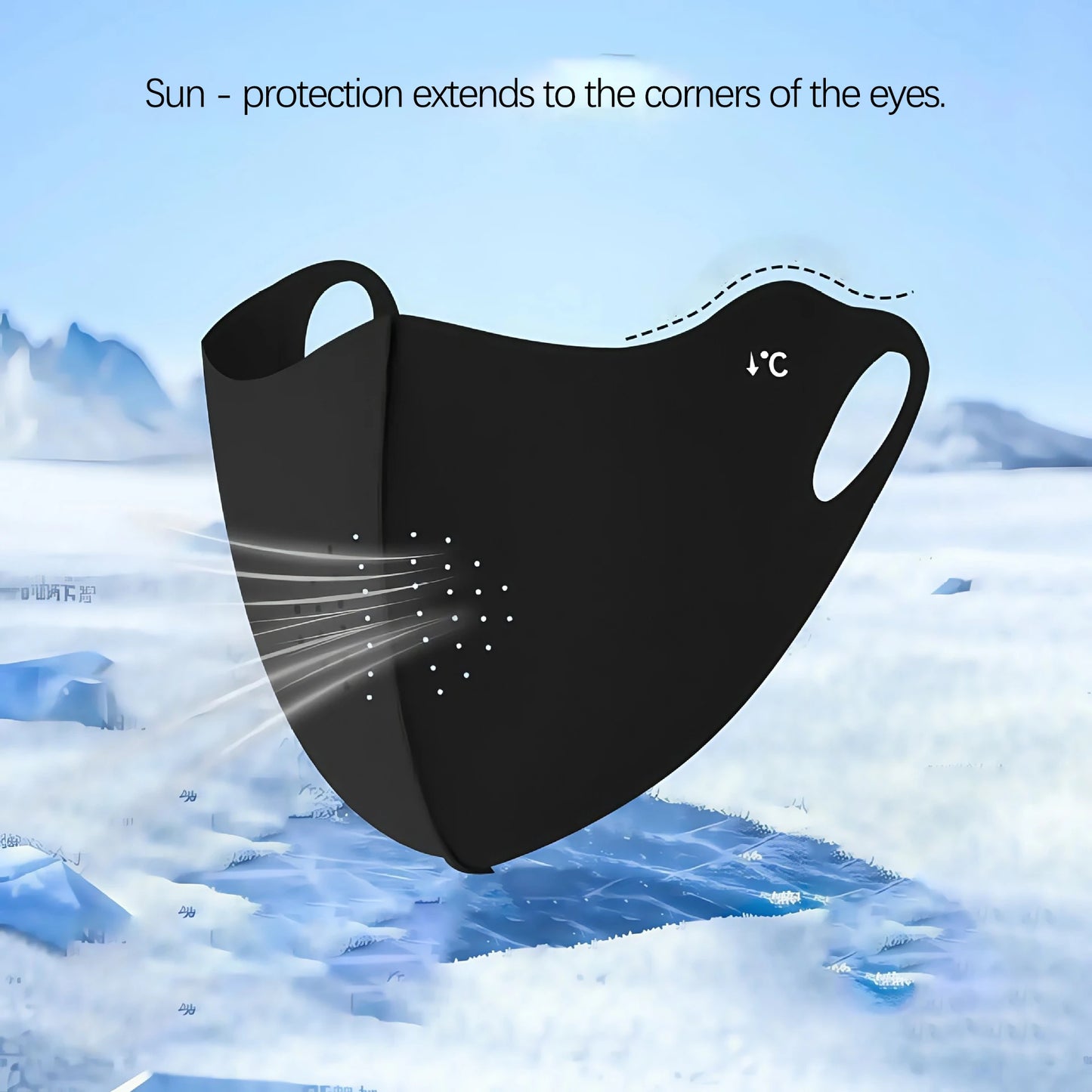 Cooling Mask for Women Men Ice Silk Driving Summer Face Cover Lightweight Washable Breathable Cycling Ice Silk Shopping Sun Mask