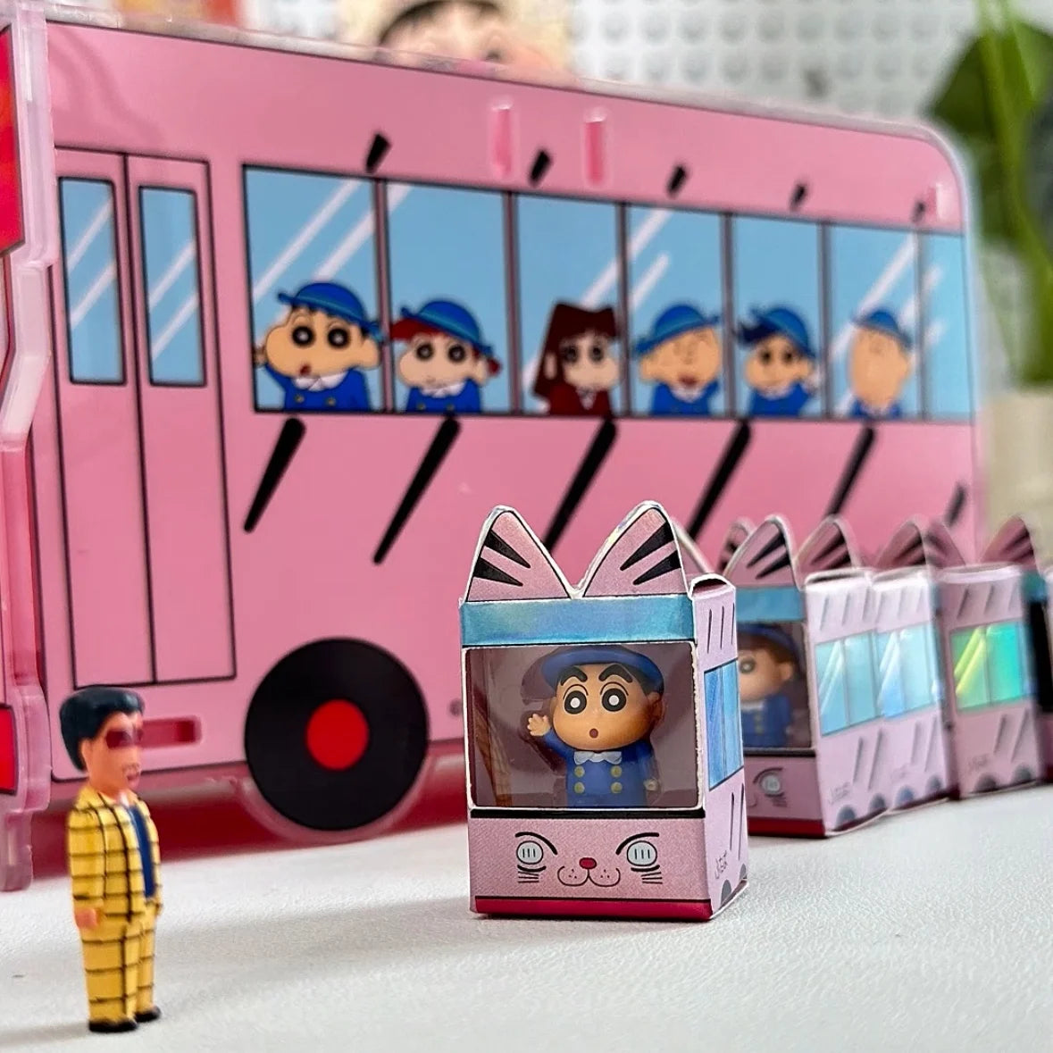 Original Jandoon Crayon Shin-Chan Blind Box Cartoon Anime Shin Chan Cute Rice Grain Doll Toy Children's Toy