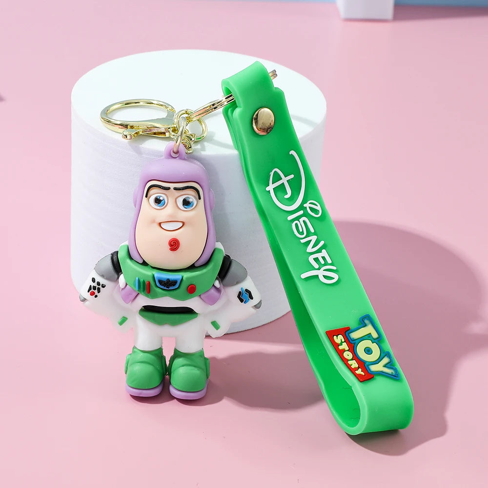 Disney 1pc or 6pcs/set Toy Story Keychain4 Woody Jessie Buzz Lightyear PVC Figures Kids Birthday Cake Bag Decoration Toy