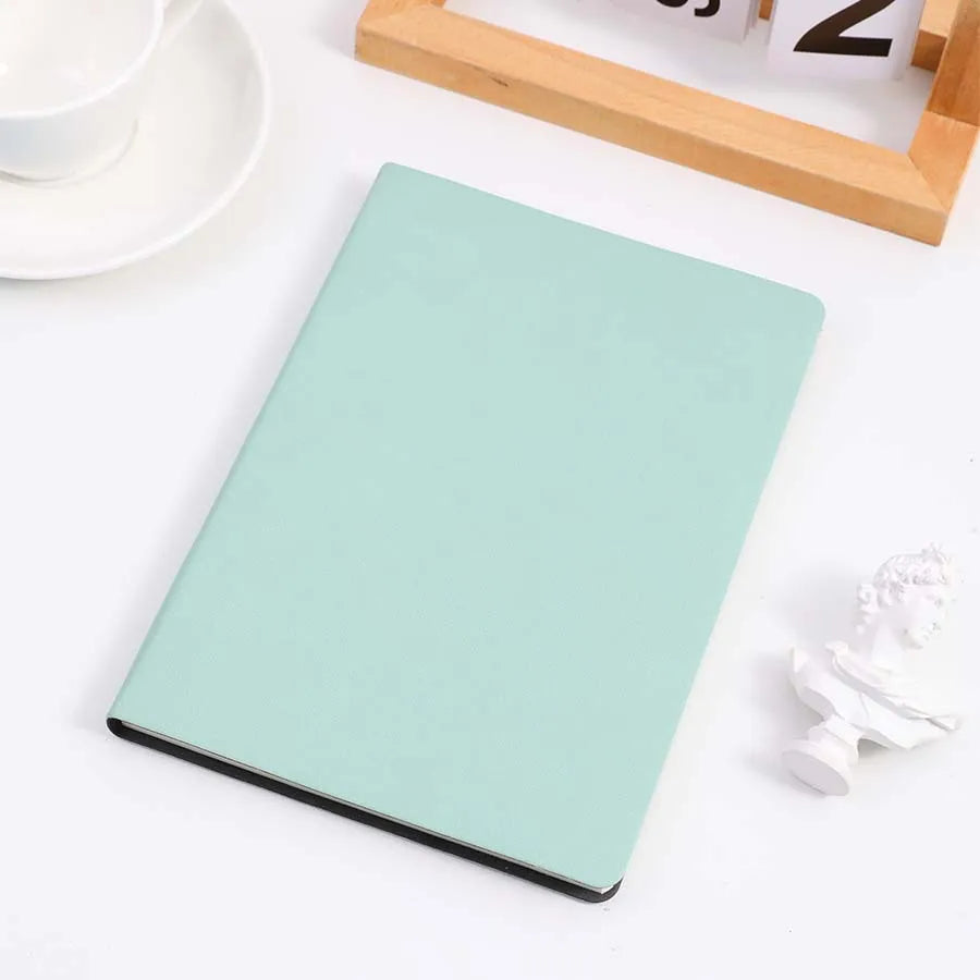 A5 Soft Leather Notebook, 120 Pages, Office Stationery, Waterproof Cover, Comfortable Touch, Hot Selling