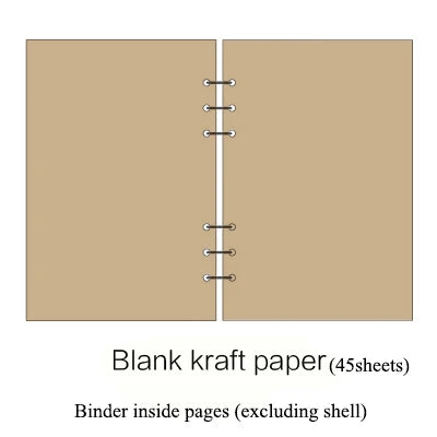 2026Colored A5 A6 Loose Leaf Notebook Refill Spiral Binder Inner Page Weekly Monthly To Do Line Dot Grid Inside Paper Stationery