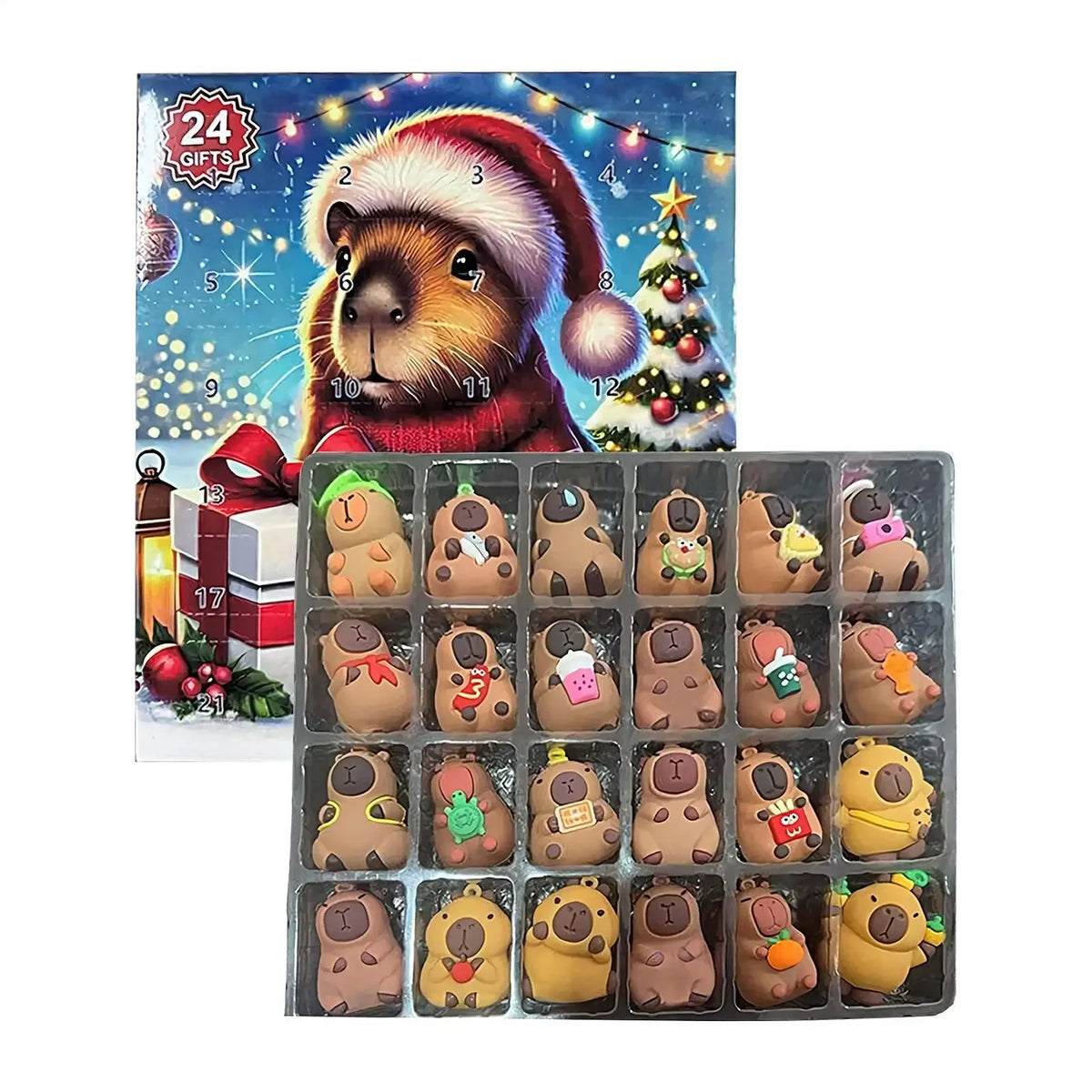Capybara Figure Advent Calendar – 24-Day Christmas Countdown Toy