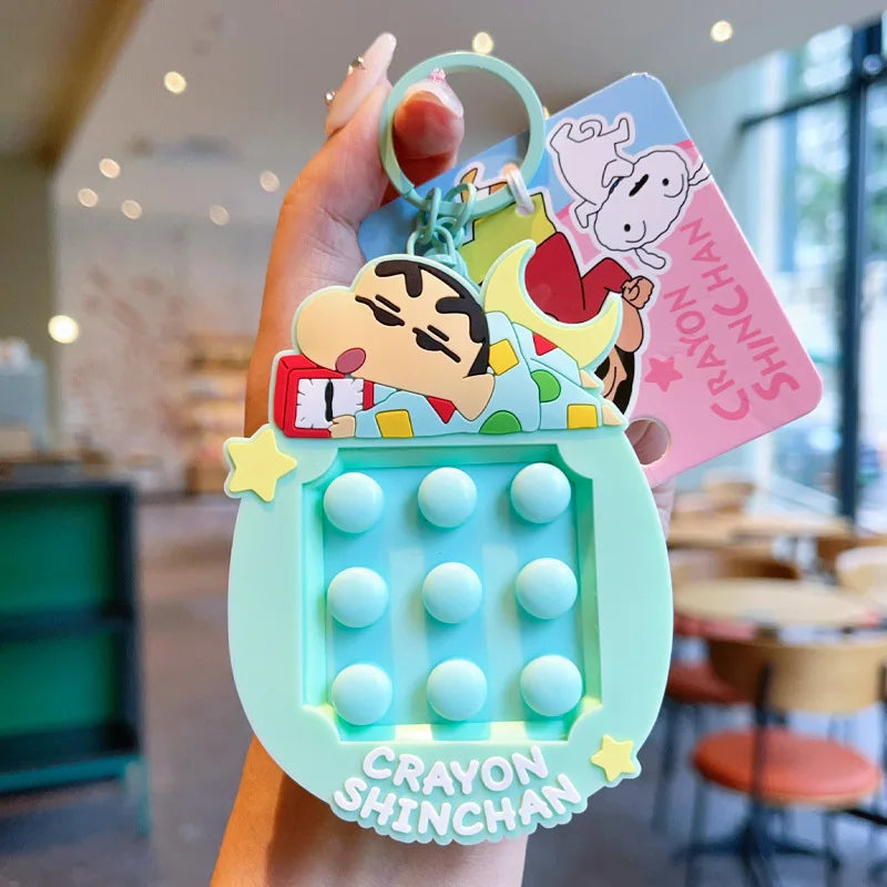 Kawaii Anime Crayon Shin-Chan Keychain Lovely Cartoon Car Key Ring Backpack Pendant Schoolbag Kids Charm Gifts for Friends