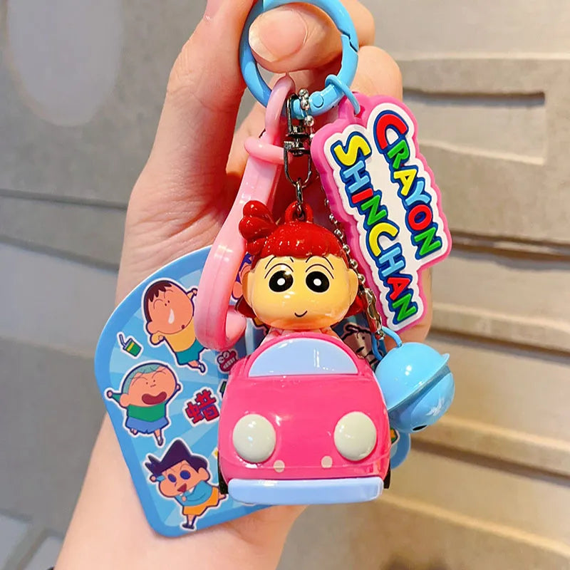 Kawaii Anime Crayon Shin-Chan Keychain Lovely Cartoon Car Key Ring Backpack Pendant Schoolbag Kids Charm Gifts for Friends