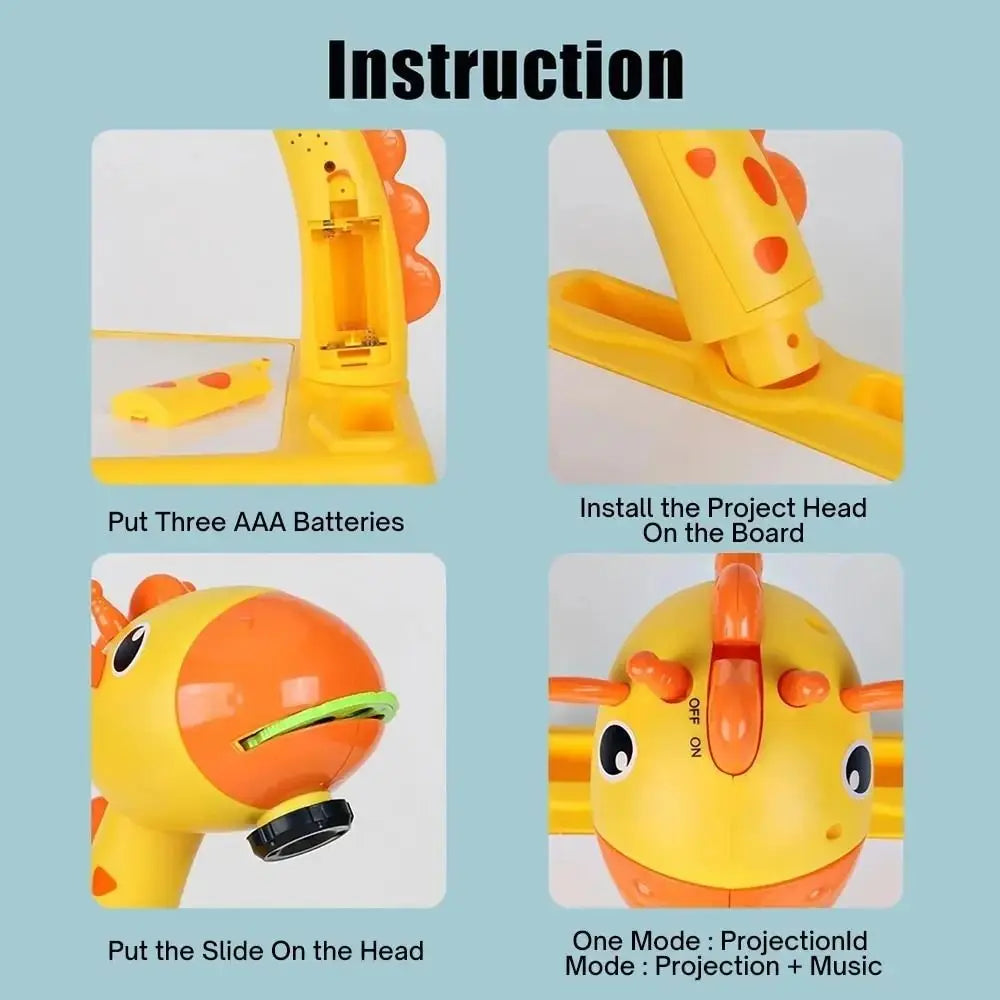 Painting Set Led Projector Drawing Table Giraffe Multifunctional Led Projector Art Drawing Table Toys Hand Writing Painting Desk