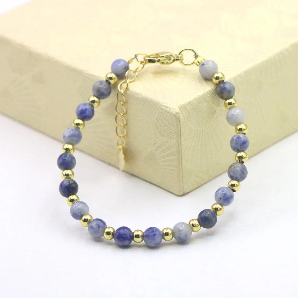 Lovely Baby Baptism Bracelet Natural Stone Crystal Lobster Clasp Parts Yoga Christmas Wedding Girls Gift Jewelry Charm Fashion