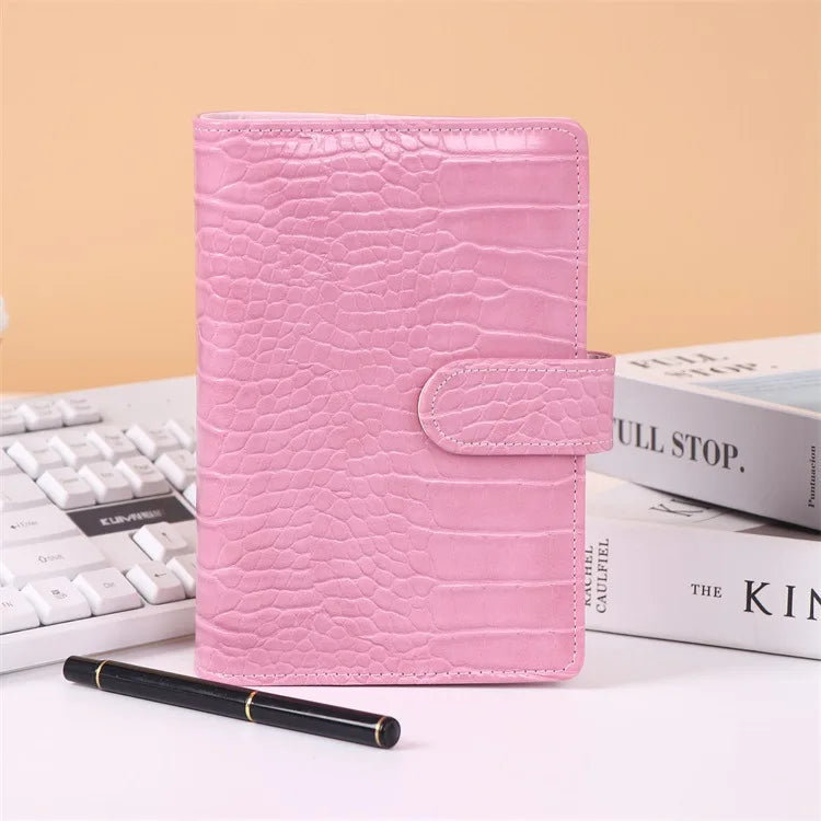 New Color A5A6 Crocodile Pattern DIY Binder Notebook Cover Diary Agenda Planner Paper Cover School Stationery