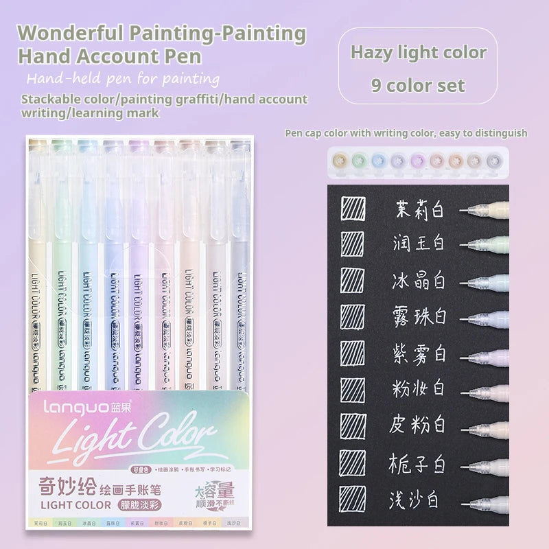 Color Gel Pen Set Kawaii Stationery Student Diary Pen Journaling Note Handbook Pen Color Gel Ink Pens Markers School Supplies