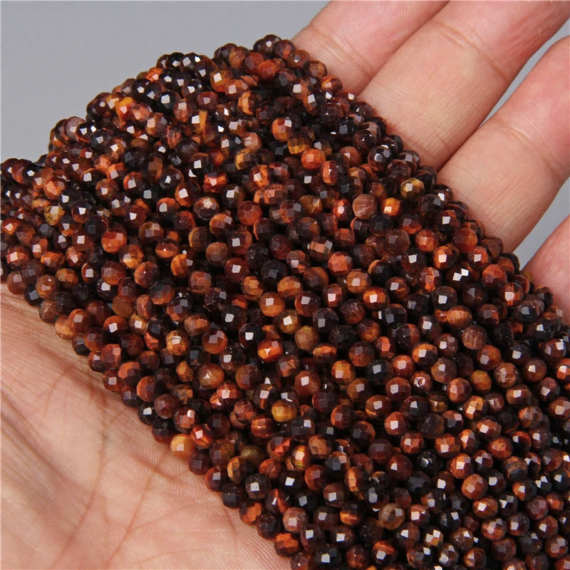 Natural Rose Pink Red Quartz Crystal Stone Beads 2 3 4mm Agates Chalcedony Morganite Rhodochrosite Gem Bead For Making Jewelry