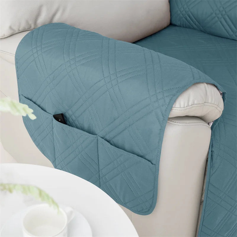 1Seater Quilted Recliner Sofa Seat Cover Dogs Pets Kid Anti-Slip Chair Covers Anti-wear Armchair Cushion Furniture Protector
