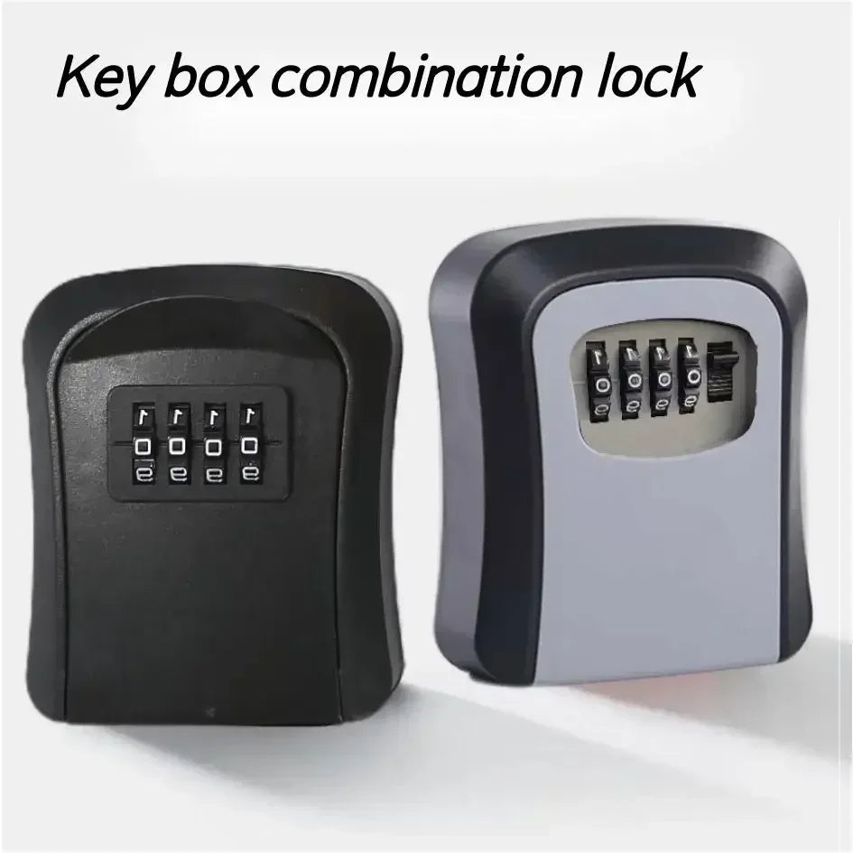 Wall Mounted Key Keeper Combination Lock Waterproof 4Digit Password 5-Key Storage Box Easy Installation for Home/Office Security