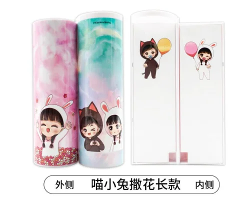 Pencil-box Multi-functional Pencil Case Plastic Double-layer Creative Pencil-box for children  Writing case