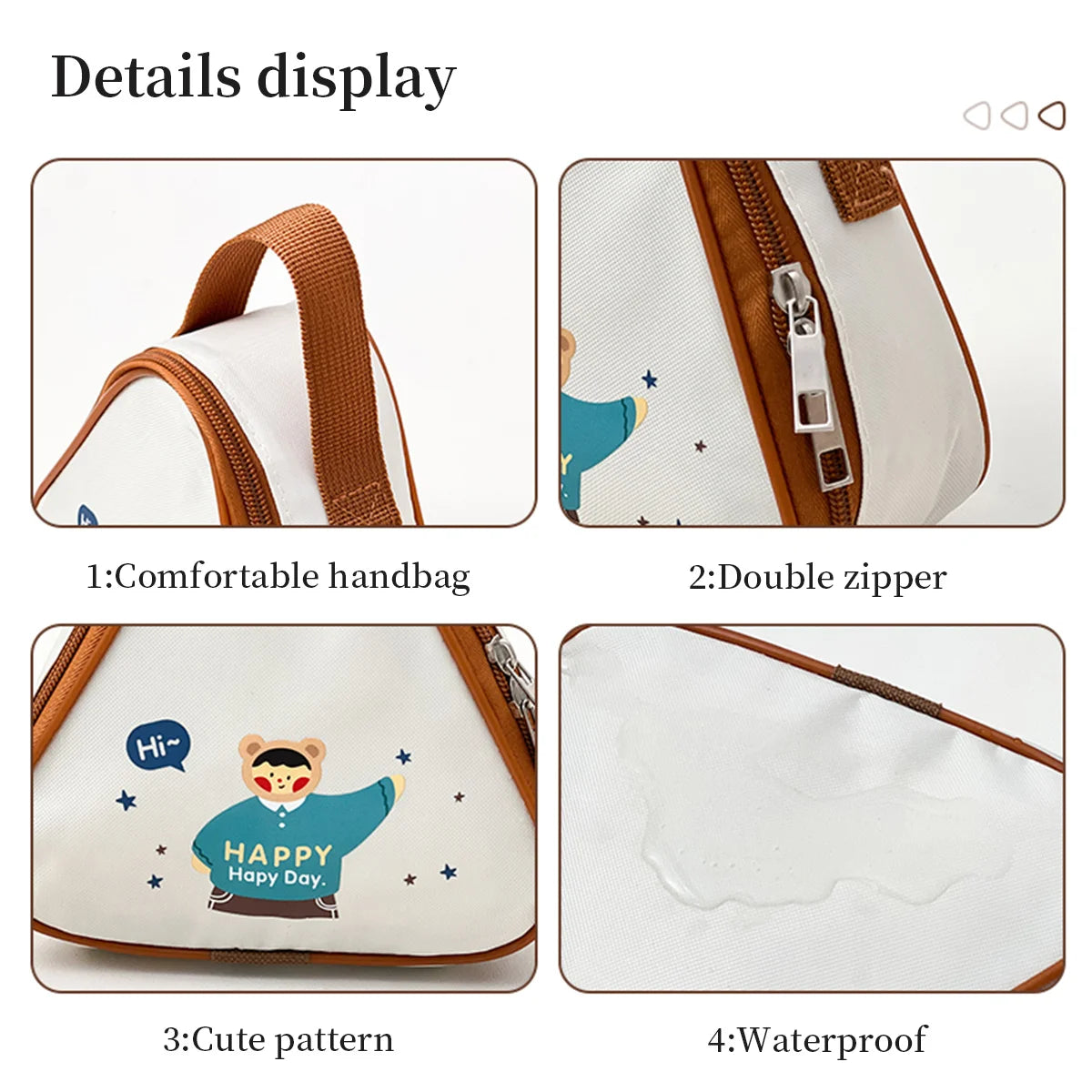 Mini Cartoon Insulated Lunch Box Bag Portable Reusable Picnic Cooler Bag Oil Proof&Waterproof Thermal Lunch Bag For Kids Student