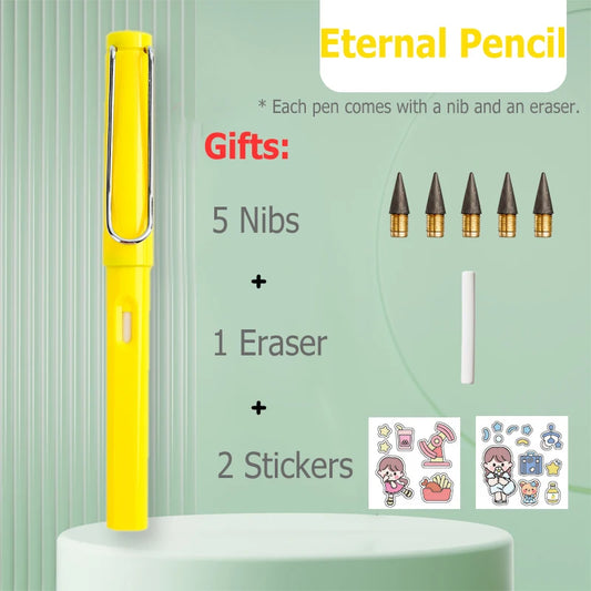 HB Eternal Pencil Mechanical Pencils no need to Sharpen Easy to Wipe Cute DIY Kawaii Korean Stationery School Supplies for Child