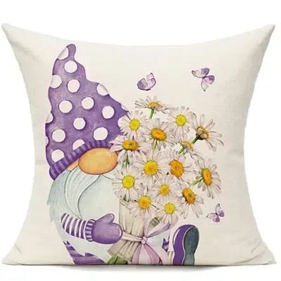 40x40cm Outdoor Yellow Pillowcase Spring and Summer Decoration Cushion Cover Family Decoration Garden Sofa Daisy
