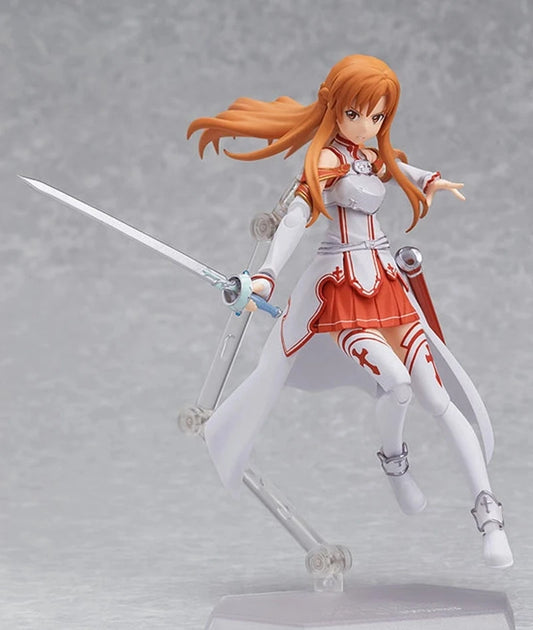15CM Anime Figure Sword Art Online Yuuki Asuna Action Figure Standing Figure Toy with Action Face Swap PVC Collectible Gift