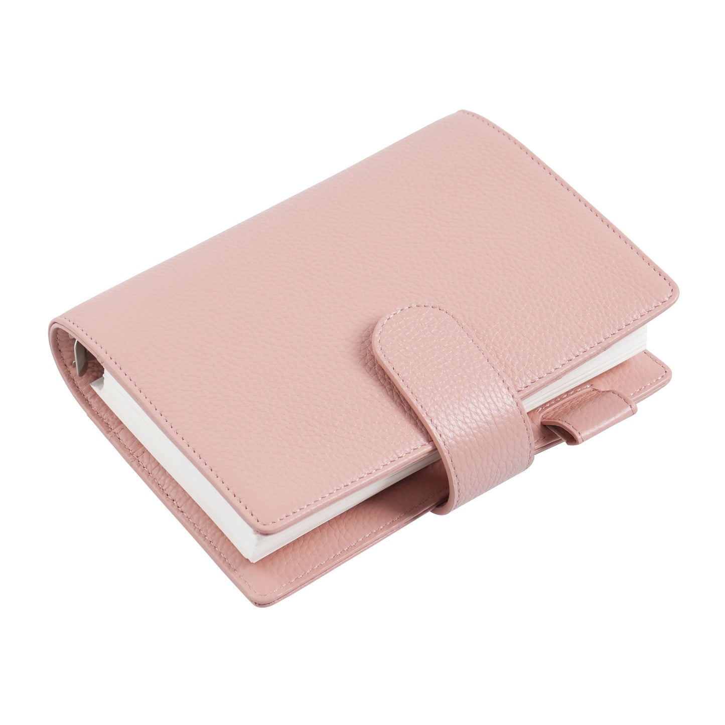 Moterm Personal Elite Rings Planner Without Back Pocket Pebbled Grain Leather Notebook Journal with 25mm Rings Organizer Cover