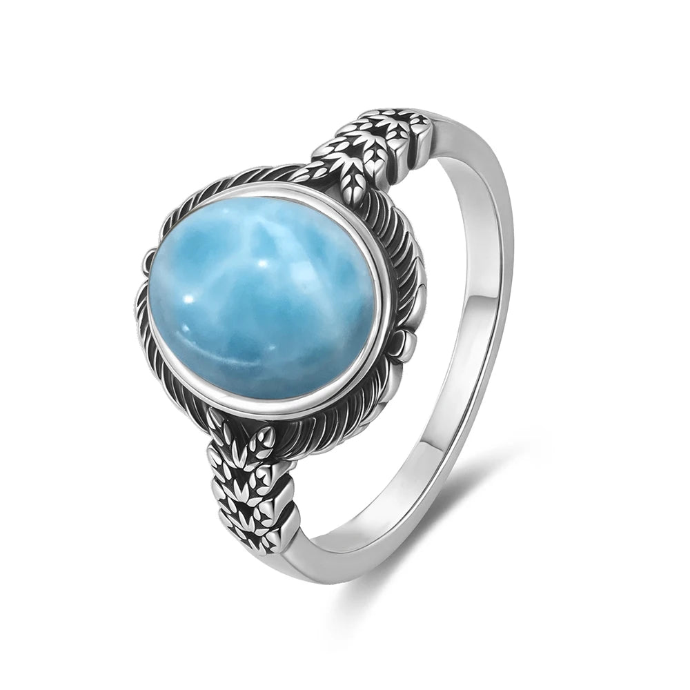 Vintage S925 Sterling Silver Natural Blakc Onyx Ring Oval 8*10MM Simple Black Twists Ring Party Gifts Fine Jewelry For Women Men