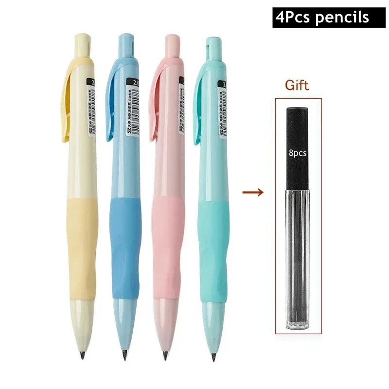 Cute Dolphin 2mm Mechanical Pencils Set Carpenter Drafting HB Pencil 2.0 mm for Drawing Writing Sketching Kawaii School Supplies